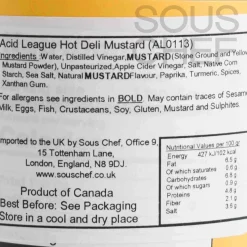 Acid League Hot Deli Mustard, 355ml Online