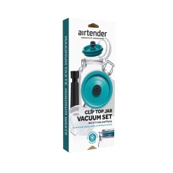 Airtender Set of 3 Lids with Vacuum Sealer for Clip Top Jars Clearance