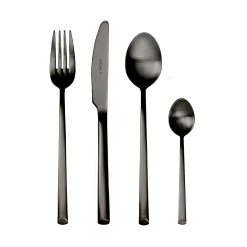Herdmar Arco Matte Black 4 Piece Place Setting Cutlery Set Sale