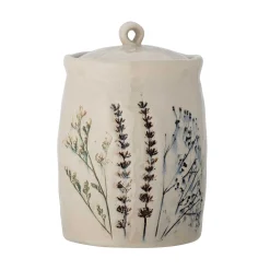 Bloomingville Bea Floral Jar with Lid, 12cm Sale