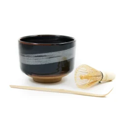 Kiji Stoneware & Ceramics Black Glaze Matcha Bowl Set Online