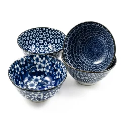 Kiji Stoneware & Ceramics Blue & White Rice Bowl Boxed Gift Set Discount