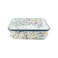 Kapka Blue Dot Enamel Square Roasting & Serving Dish, 21cm Sale