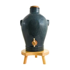 Ceramica Nicola Blue Glaze Vinaigrier, 3L New