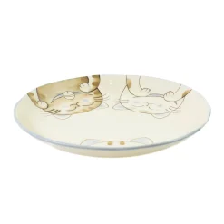 Kiji Stoneware & Ceramics Blue Lucky Cat Japanese Side Plate, 19.5cm Hot
