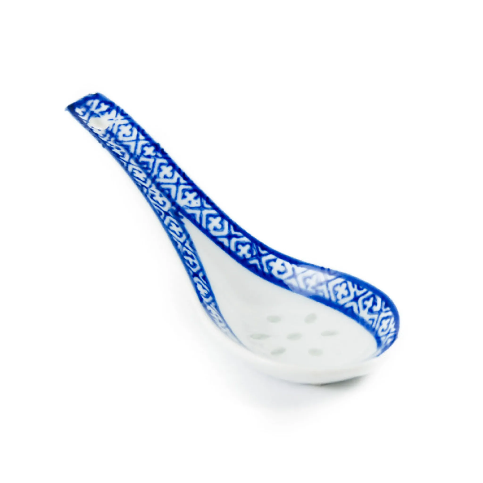 Chinese Tableware Blue Rice Pattern Rice Spoon, 14cm Outlet