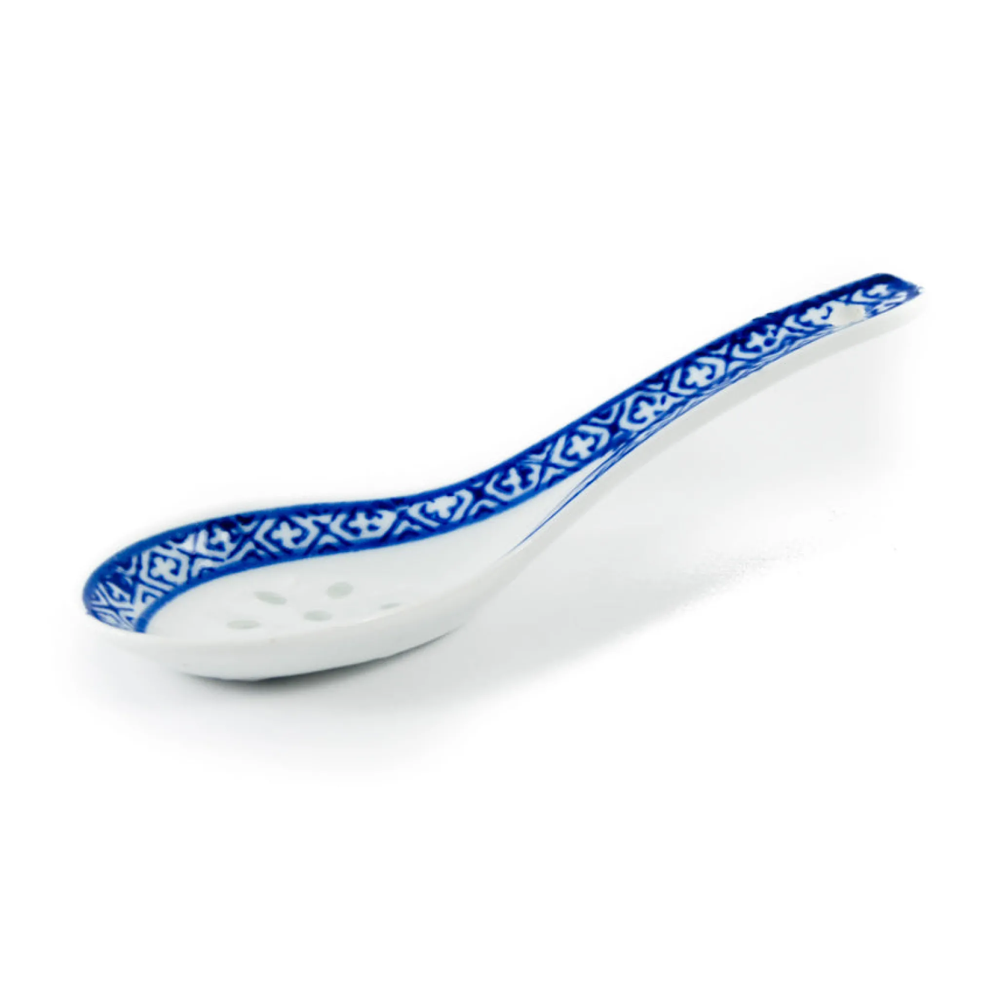 Chinese Tableware Blue Rice Pattern Rice Spoon, 14cm Outlet