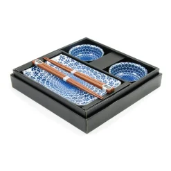 Kiji Stoneware & Ceramics Blue Star Sushi Serving Set Outlet