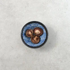 Kiji Stoneware & Ceramics Blue Wave Rice Bowl, 12cm Clearance