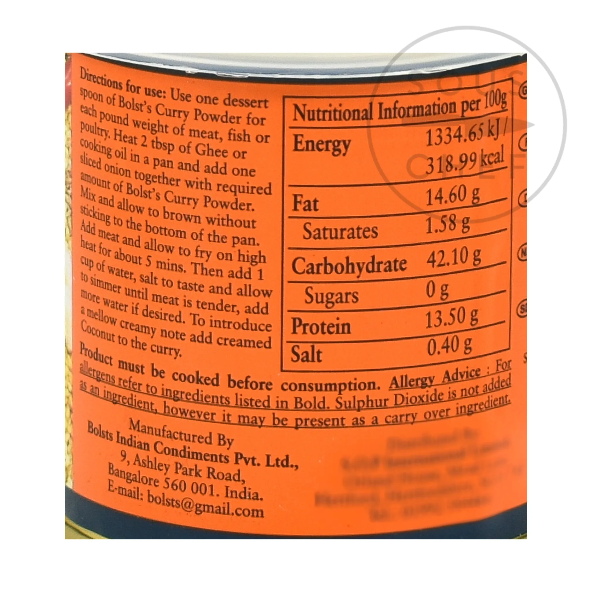 Bolst's Curry Powder Hot, 100g Online