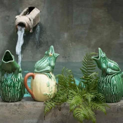 Bordallo Pinheiro Green Frog Pitcher Hot