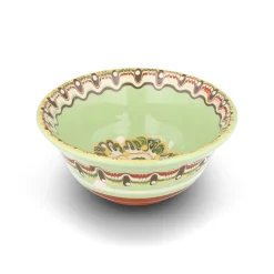 Bulgarian Pottery Bulgarian Troyan Mint Green Soup Bowl, 16cm Hot