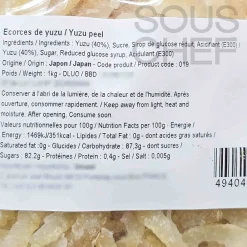 UMAMI / SHINDO SHIGEHARU Candied Yuzu Peel, 1kg Best