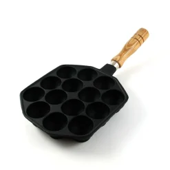 Japan Bento Cast Iron Takoyaki Pan, 18cm dia New