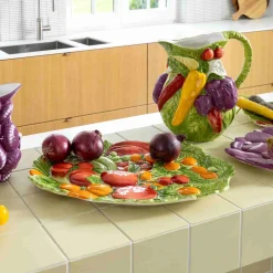 &Klevering Ceramic Vegetables Jug, 2.5 Litre Clearance