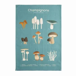 Coucke Champignons French Tea Towel New