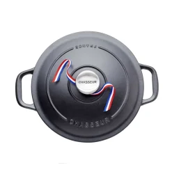 Chasseur Black Cast Iron Dutch Oven, 24cm Outlet