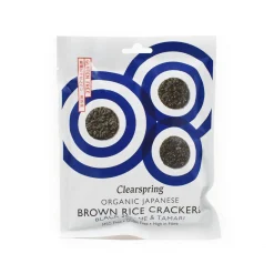Clearspring Organic Black Sesame Brown Rice Crackers, 40g Online