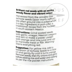 Cool Chile Co Achiote Seeds / Annatto Seeds, 80g New