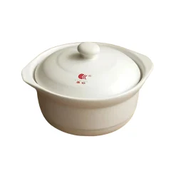 Chinese Cookware Cream Clay Cooking Pot, 2.4L