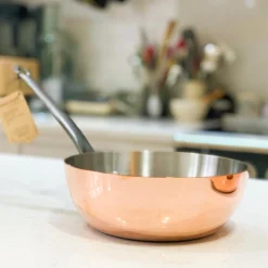 De Buyer Prima Matera Induction-Compatible Copper Saute Pan - Conical Outlet