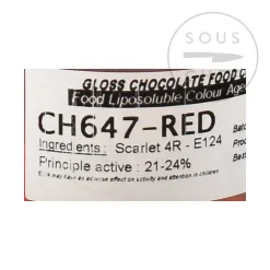 Deco Relief Red Gloss Food Colour for Chocolate, 20g Clearance