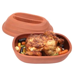 Dexam Terracotta Chicken Roaster with Lid, 21x30cm Online