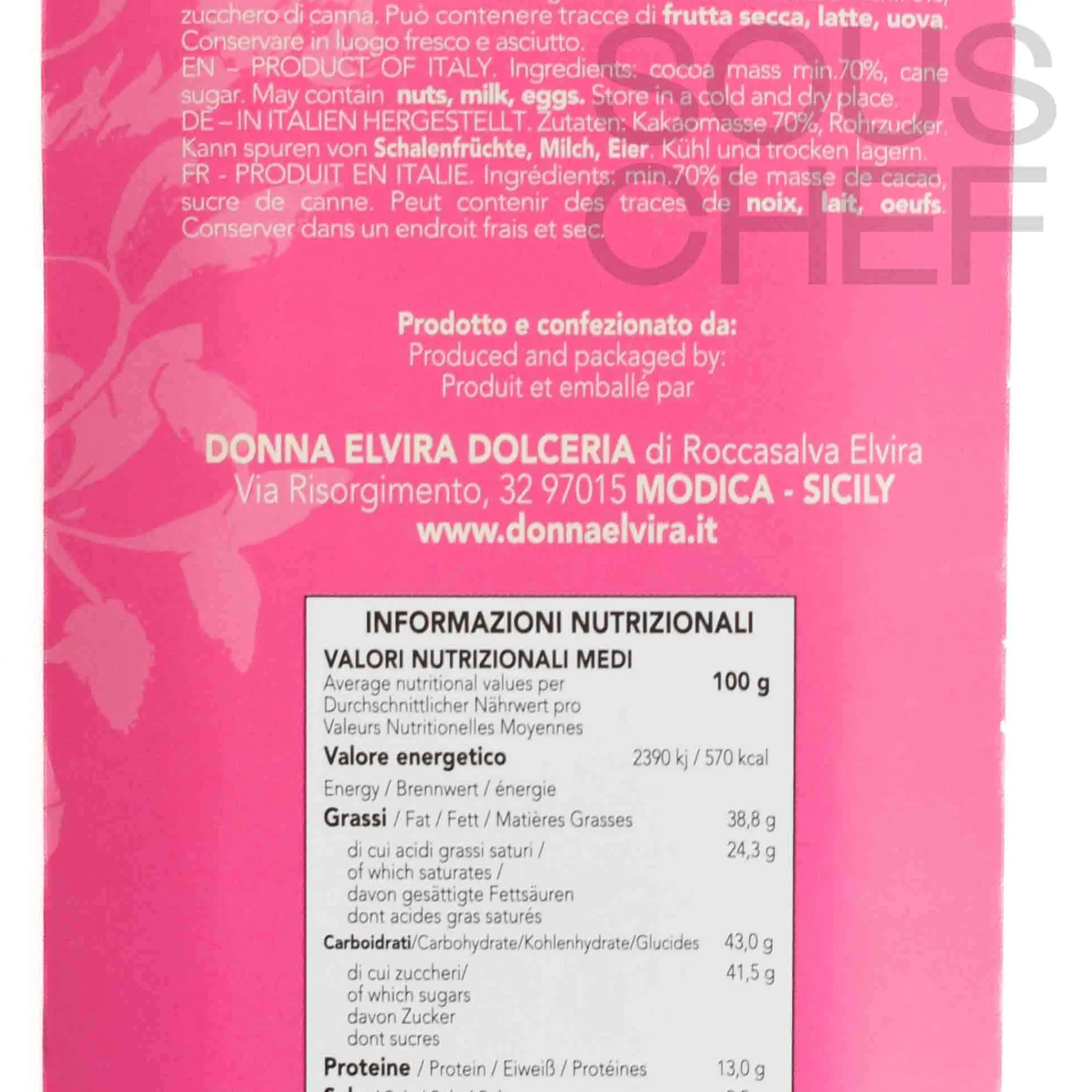 Donna Elvira Single Origin Perù Amazonico 70% Chocolate Bar, 70g Online