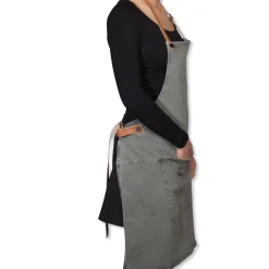 Dutchdeluxes Canvas BBQ Apron in Grey-Green Discount