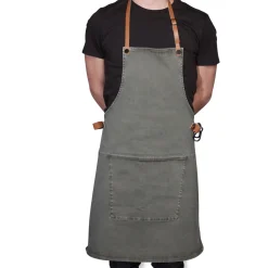 Dutchdeluxes Canvas BBQ Apron in Grey-Green Discount