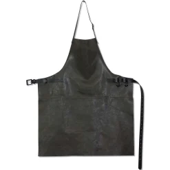 Dutchdeluxes Leather BBQ Apron in Vintage Grey New