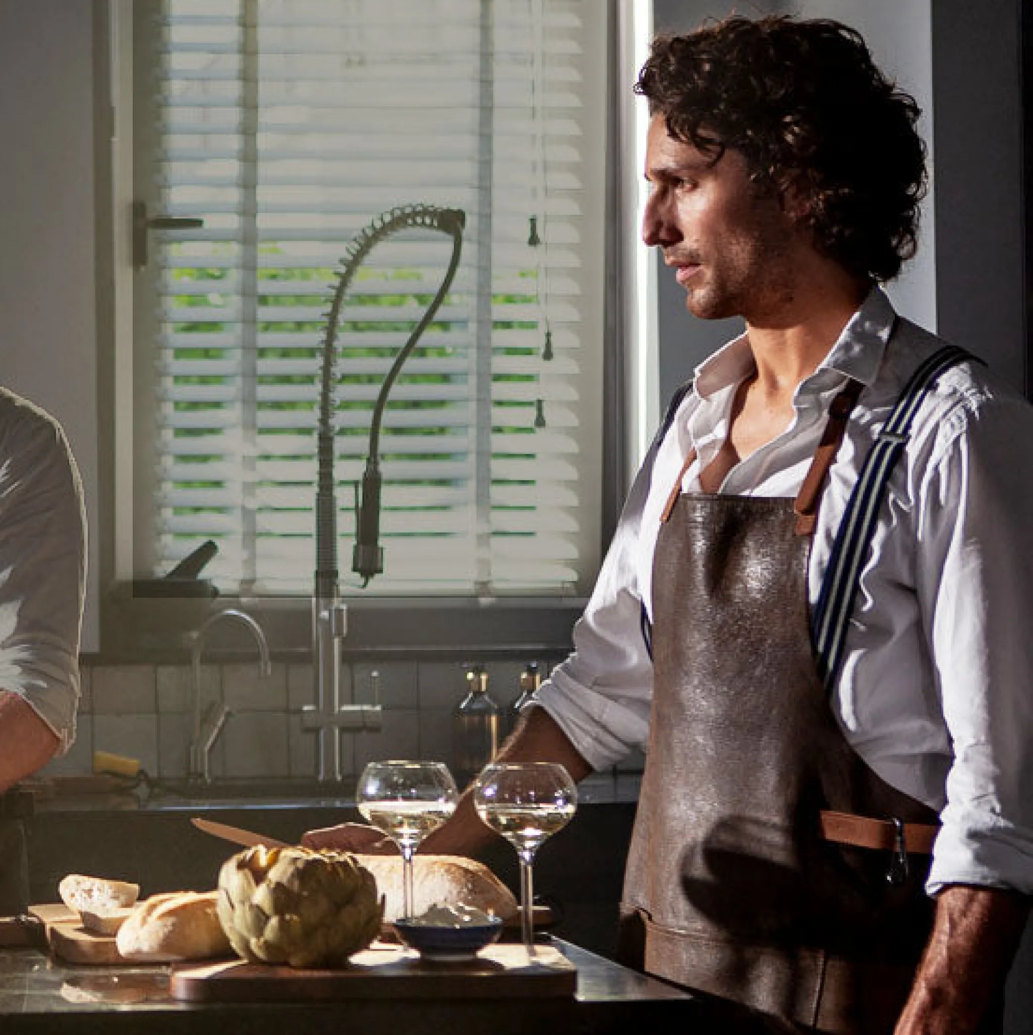 Dutchdeluxes Leather BBQ Apron in Vintage Brown Hot