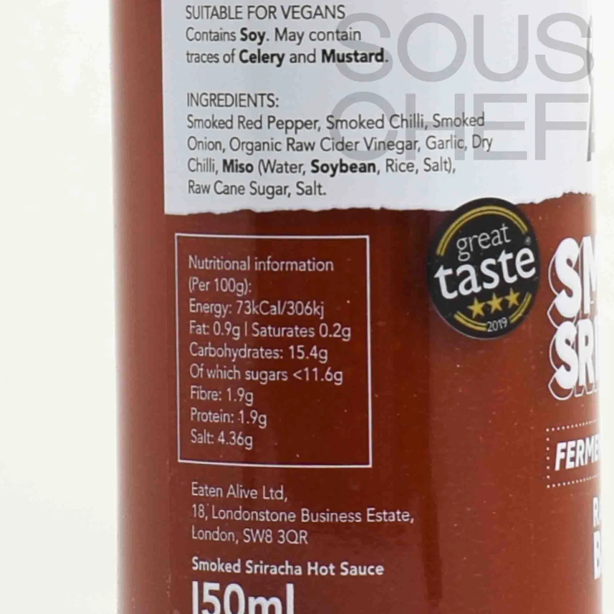 Eaten Alive Smoked Sriracha Hot Sauce, 150ml Clearance