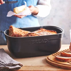 Emile Henry Black Bread Storage Box Discount
