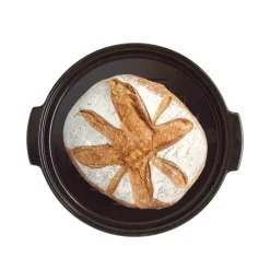 Emile Henry Black Round Bread Baker, 32.5cm Hot