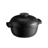 Emile Henry Delight Black Ceramic Induction Cocotte, 27cm Online