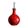 Emile Henry Red Round Oil Bottle, 400ml Hot