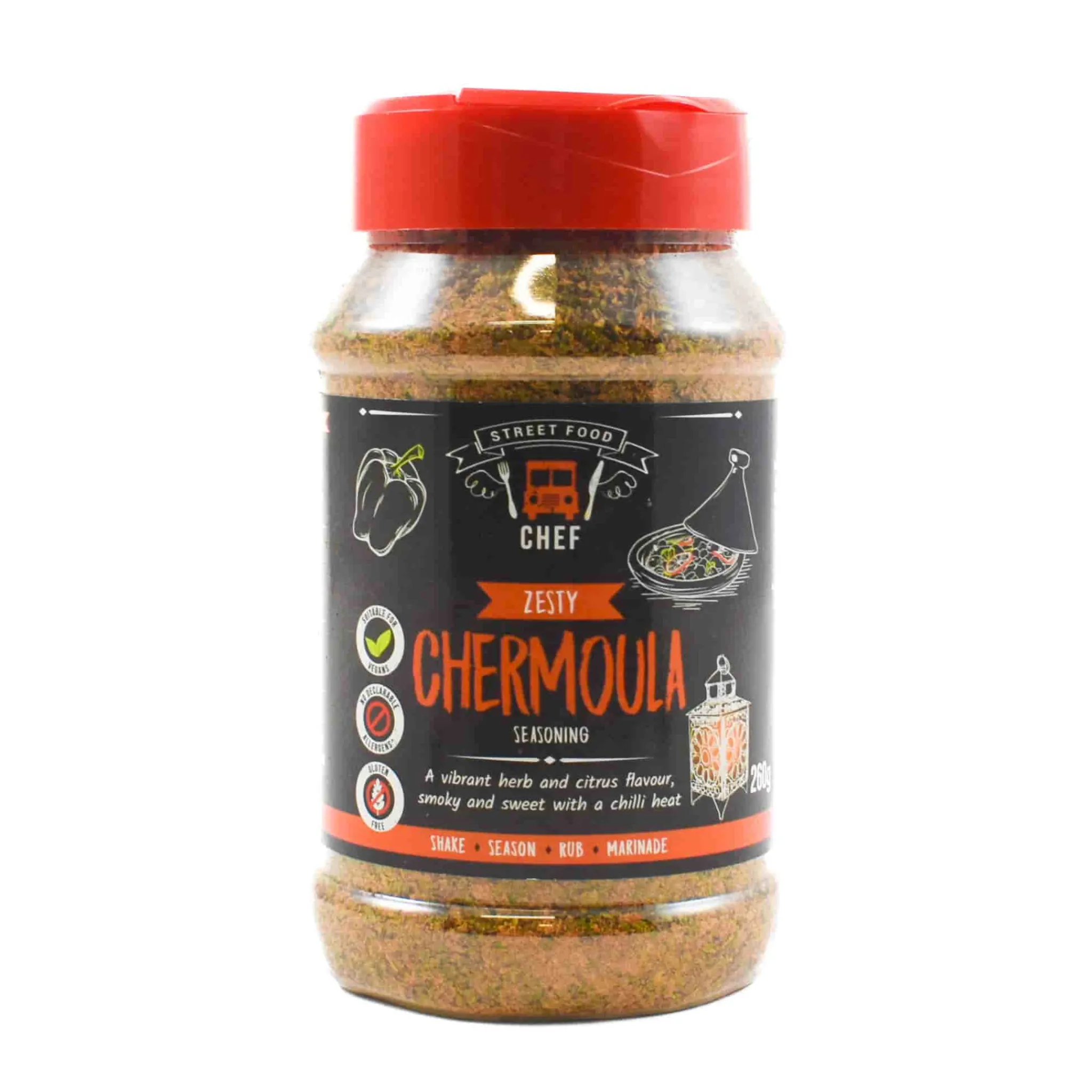Essential Cuisine Street Food Zesty Chermoula Seasoning, 260g Discount