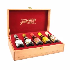 Giuseppe Giusti Giusti Balsamic Vinegar Historical Collection in Wooden Casket Hot