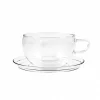 Trendglas Glass Teacup & Saucer, 400ml Clearance