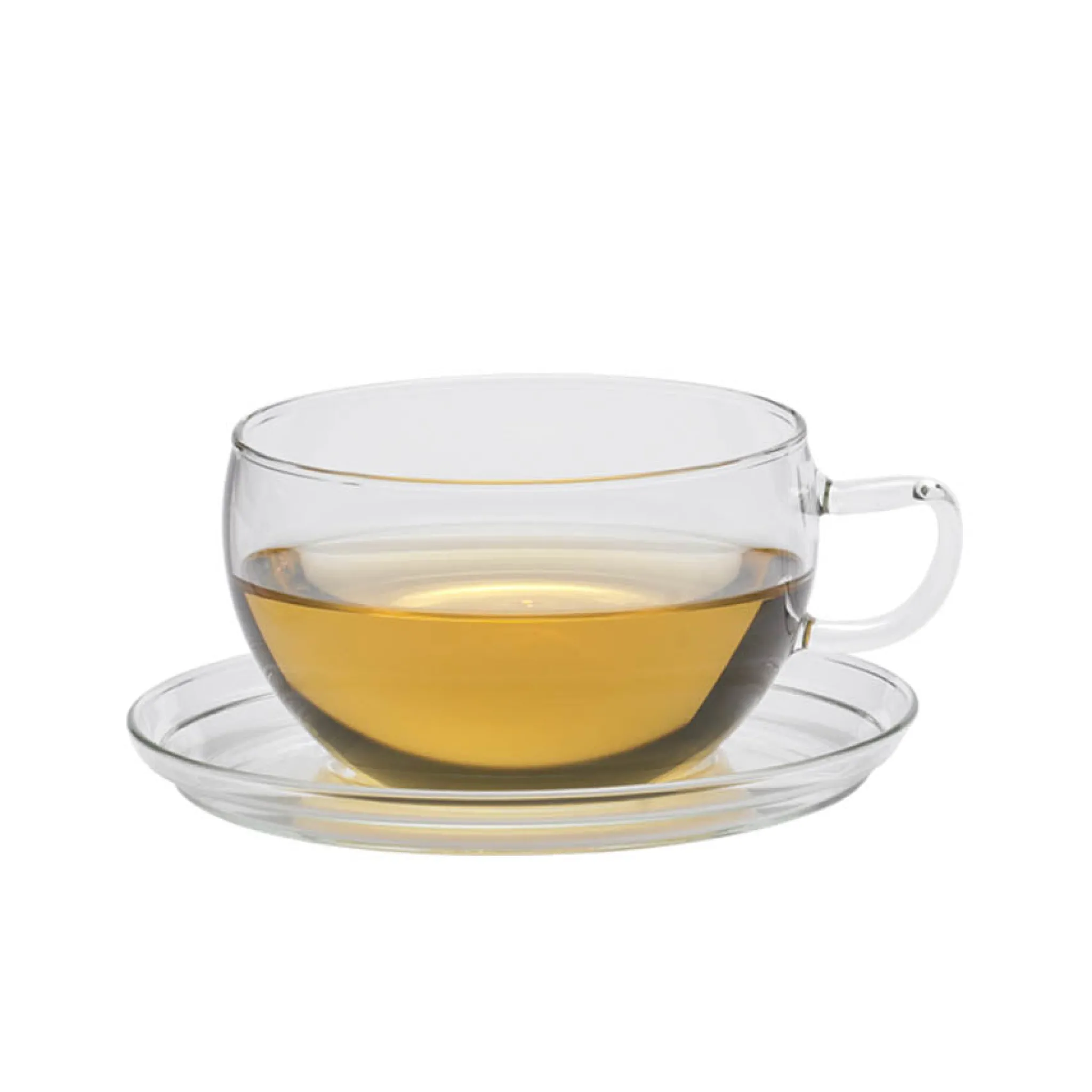 Trendglas Glass Teacup & Saucer, 400ml Clearance