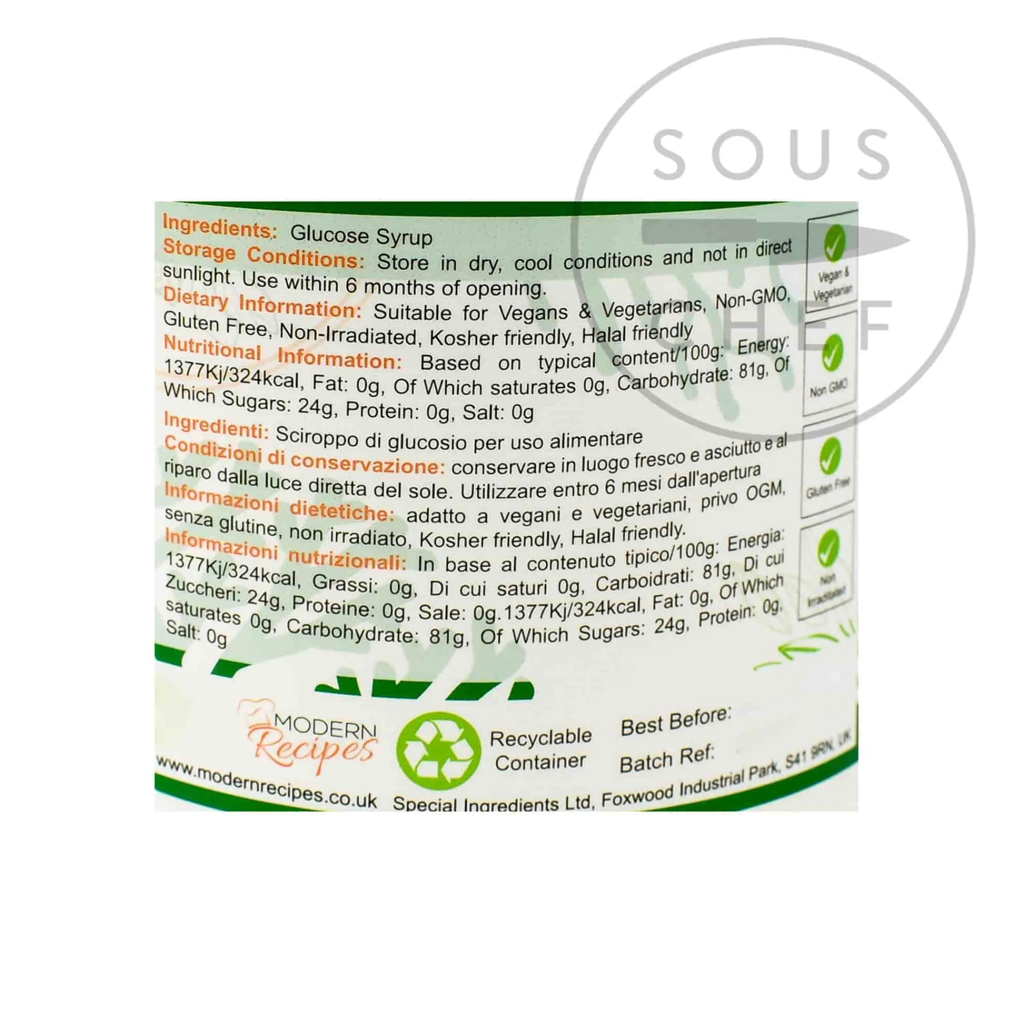 Special Ingredients Glucose Syrup, 1kg Outlet