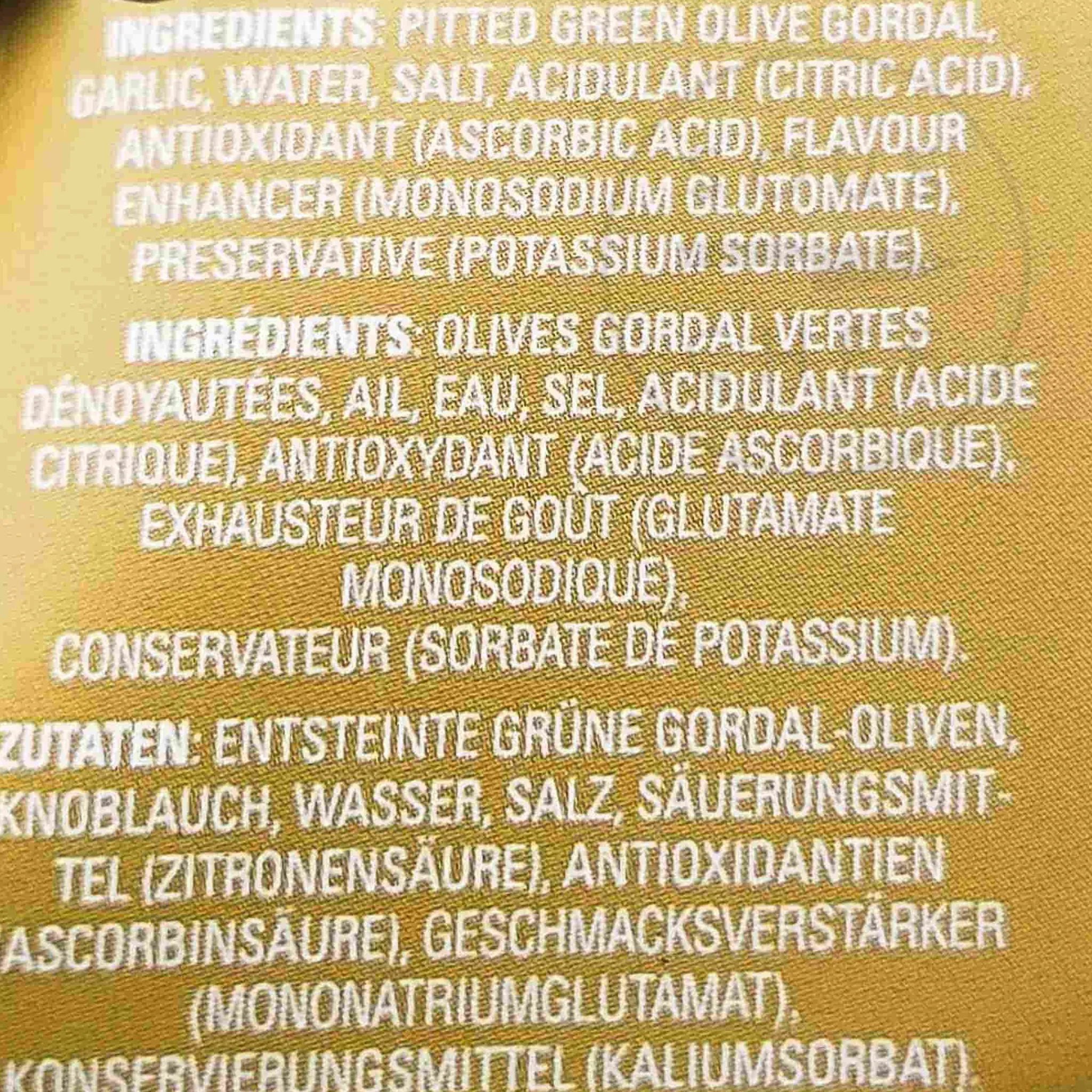 Triana Olivas Gordal Olives with Garlic, 580ml Best