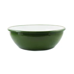 Kapka Green Marble Enamel Large Salad Bowl, 32cm Hot