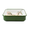 Kapka Green Marble Enamel Square Roasting & Serving Dish, 22cm Clearance