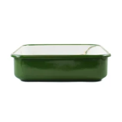 Kapka Green Marble Enamel Square Roasting & Serving Dish, 22cm Clearance