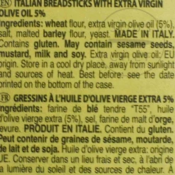 Delizie Bakery SRL Grissini Traditional Extra Virgin Olive Oil Breadsticks, 125g Best