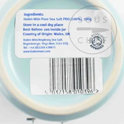 Halen Mon Pure Sea Salt in Blue Church-In-The-Sea Ceramic Jar, 100g Hot