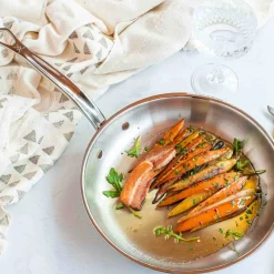 Hestan Copperbond Frying Pan Hot