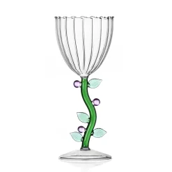 Ichendorf Milano Pink Flower Optical Wine Glass, 280ml Clearance